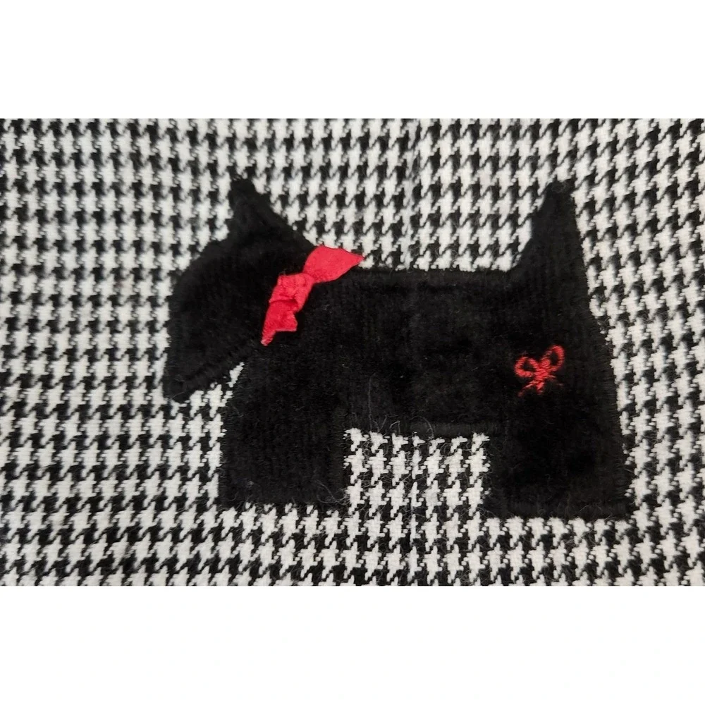 Vintage Boys 3T Rebecca Raggs Originals Black & White W/‎ Dog / Red Bow Holiday